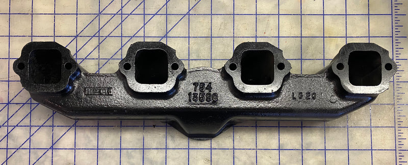 754-13590 Exhaust manifold, this manifold fits the Lister Petter LPW/S 4 cylinder model engine only