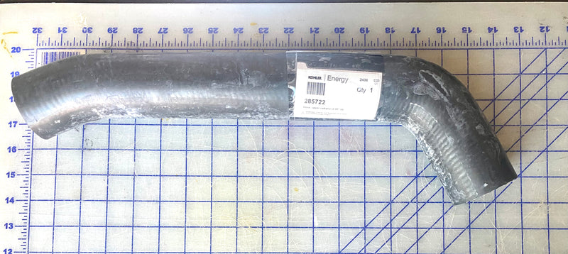 285722 Radiator hose, Kohler upper radiator hose. Used on the Kohler 30RZ62 30kw Hercules powered generator.