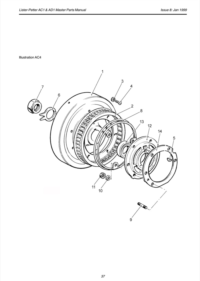 361871 Gasket, Housing used on AA1, AB1, AC1, and AD1 Lister Petter series engines.