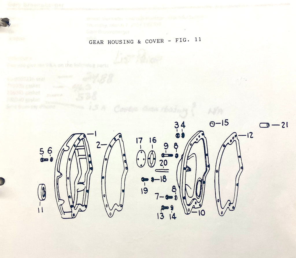 Hercules Engine Gaskets 256041 Gasket, Cover Used on the 4 cylinder series, Hercules engines G