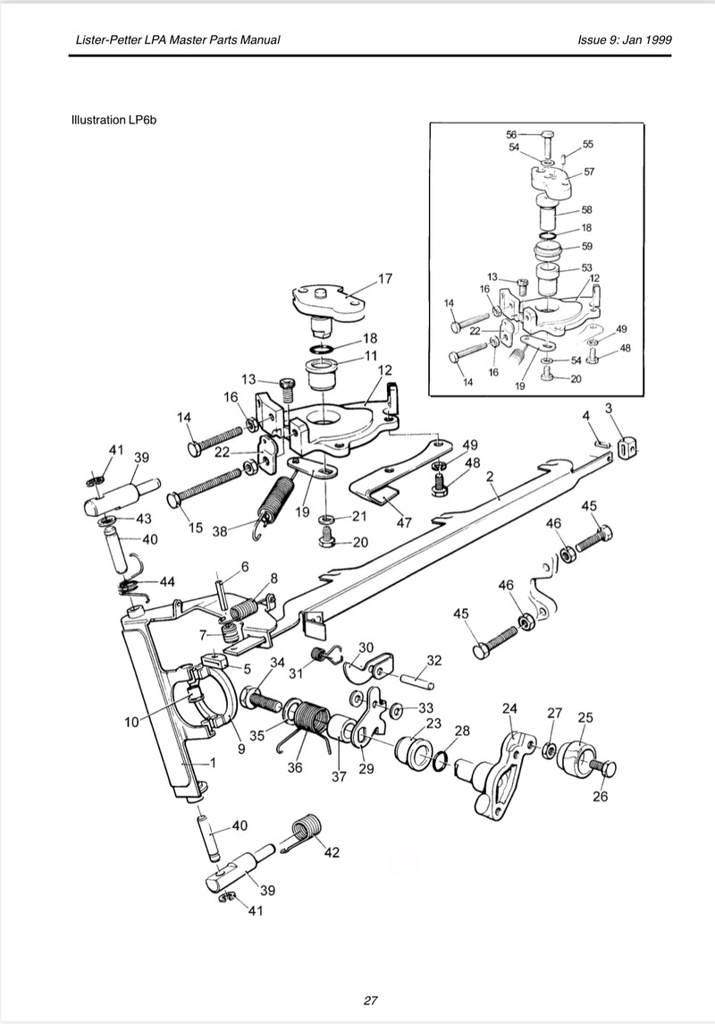 751-15240  Speeder Spring, used on the Lister Petter LPA series engines.
