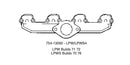 754-13590 Exhaust manifold, this manifold fits the Lister Petter LPW/S 4 cylinder model engine only