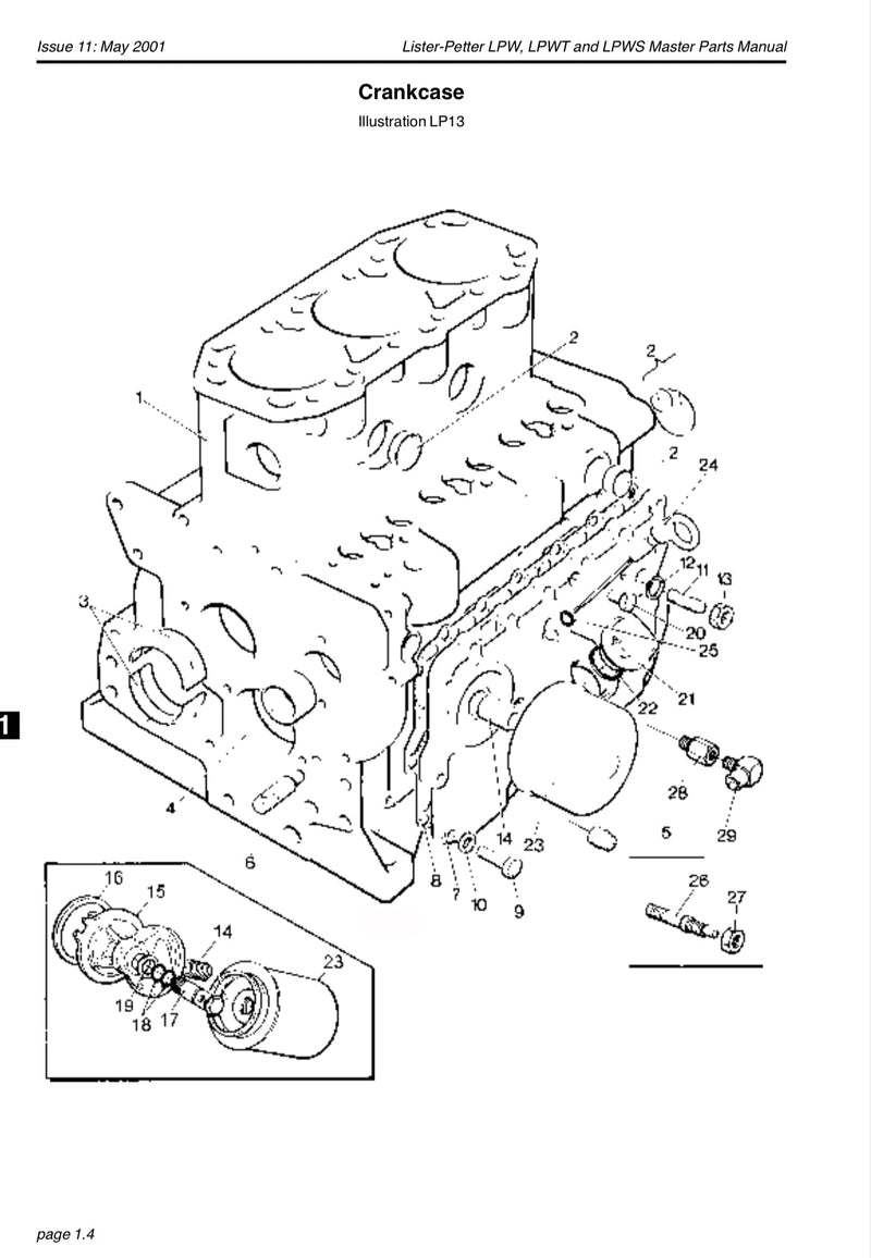 272-00054 Stud. fits LPA, LPW, LPWS, LPWG, LPWT series engine, used to mount the lift pump to the crankcase door.