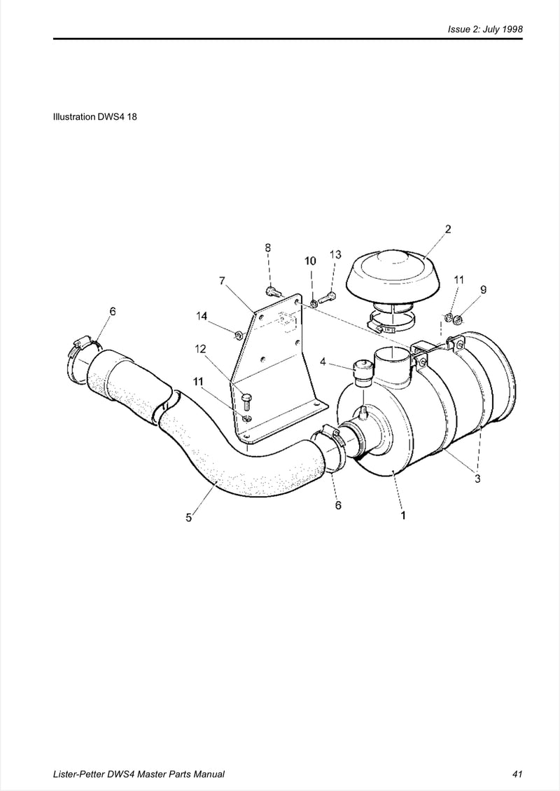 624-21700 Air Filter Element, DSW Lister Petter engine