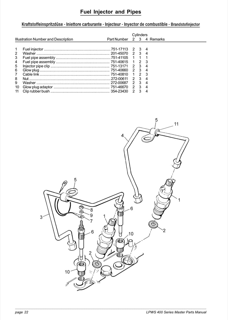 751-46660 Glow plug, fits 400 series LPWS engine