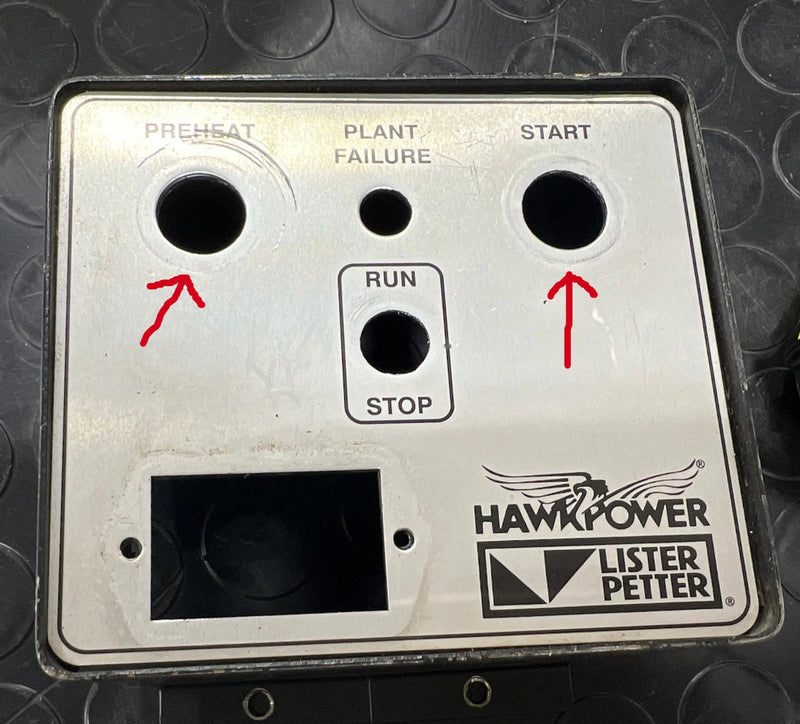10207035A Start/Preheat button, Lister Petter heavy duty start or preheat button.