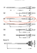 754-15120 Dipstick, used on the LPA and  LPW/S/T Lister Petter Alpha series engines
