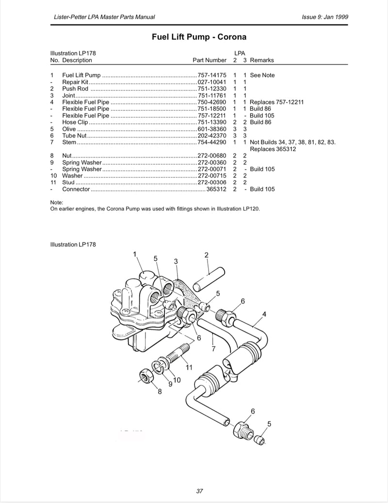 754-44290 Stem, fuel stem used on the fuel lift pump from the pump to the fuel tank.  Used on the Alpha series, LPA LPW/S/T engines.