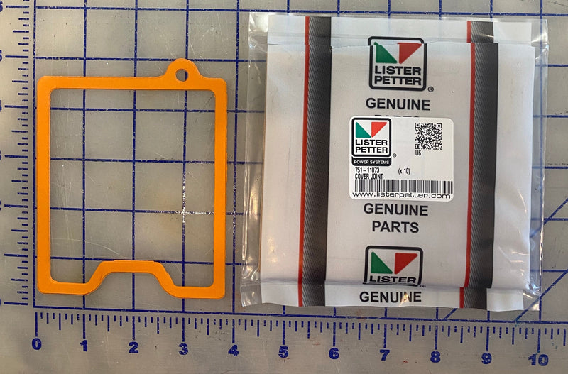 751-11073 Valve cover gasket, fits the Lister Petter LPA, LPW, LPWS, LPWT, LPWG Alpha engines.