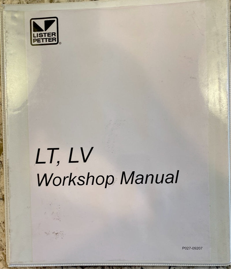 027-09207 L Range  Workshop/Service manual, Lister Petter factory manuals