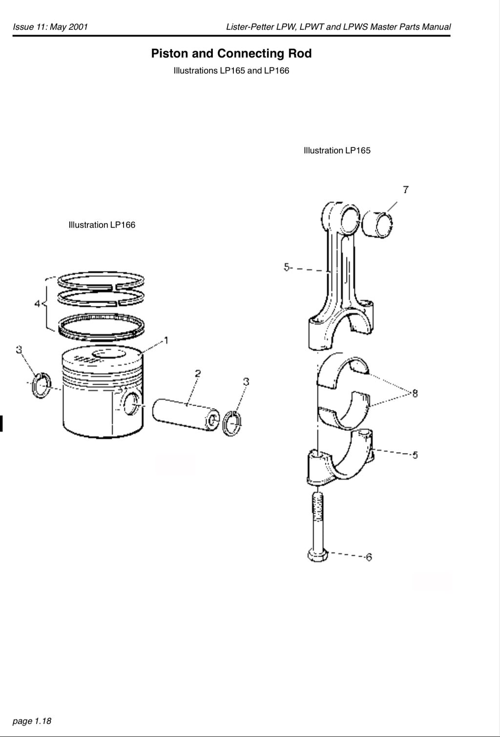 HQ Piston Assembly 0.20 With Ring - 86.50MM - Fits Lister Petter, Onan LPW2/4, DN2M/3M/4M