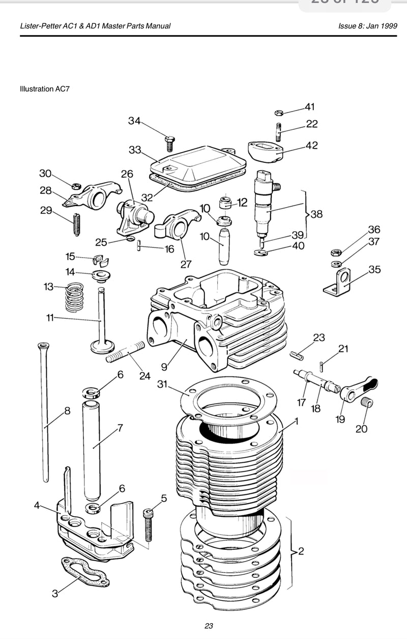 Lister Petter Cover Joint/gasket part number 350031, Used on the AC1 and AD1 Lister Petter engines