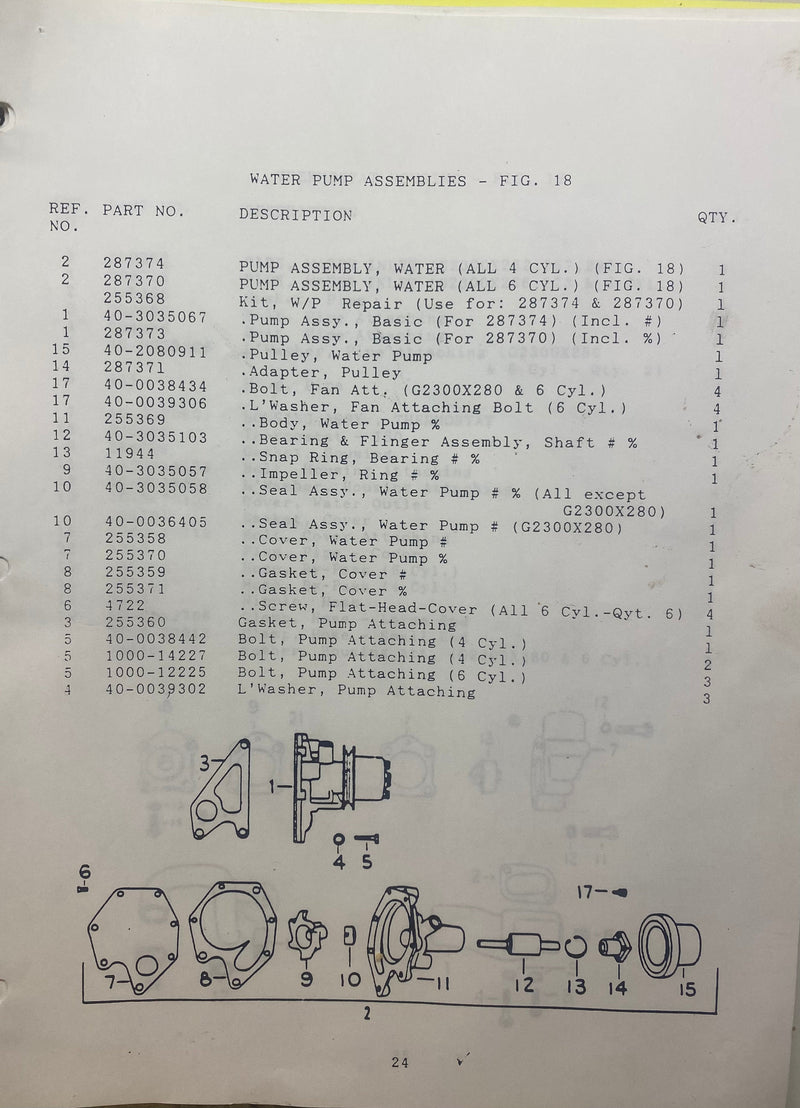 255360-00 Gasket, pump attaching. Used on the 2300 and 3400 series Hercules Gas and Diesel engines.