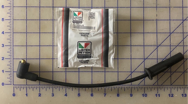 000-08802 High Tension/Spark plug Lead, Used on the Lister Petter LPWG Hawkpower gaseous generator.