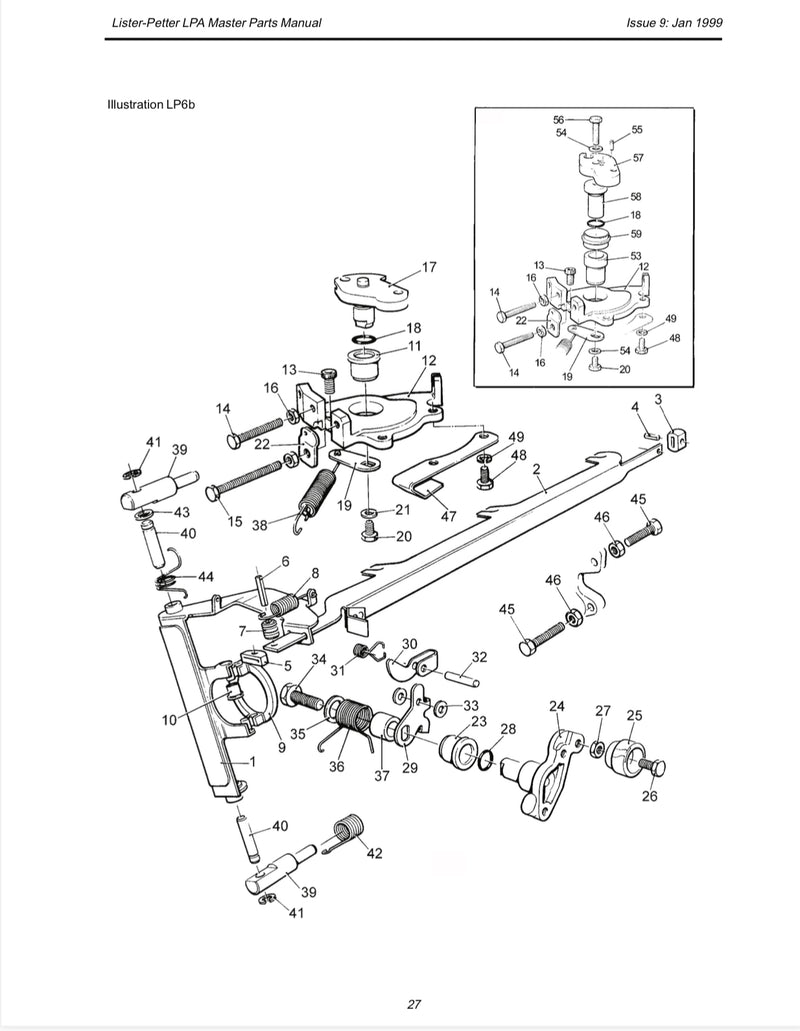 Lister Petter Bushing part number 751-15360, Used in the LPA governor linkage