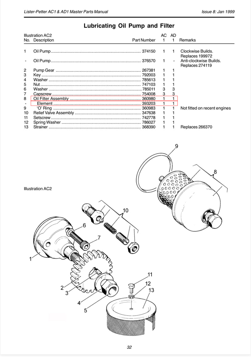 347638 Relief valve assembly, for Lister Petter AC1 and the AD1 engines.