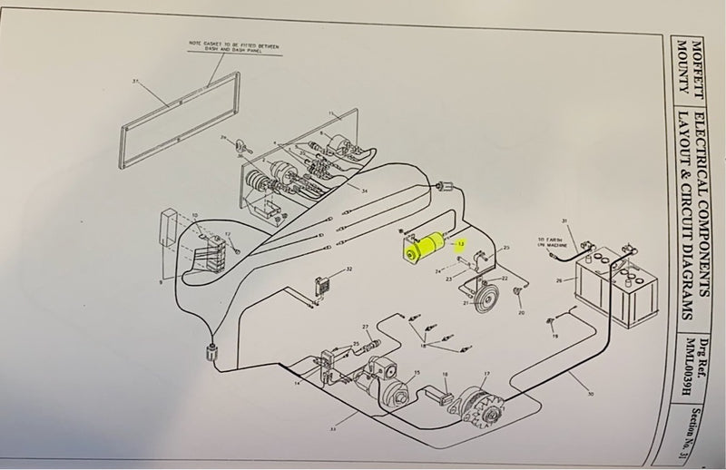 Lister Petter Temperature Sender Kit, used on the Moffett M5000 forklift 750-40102