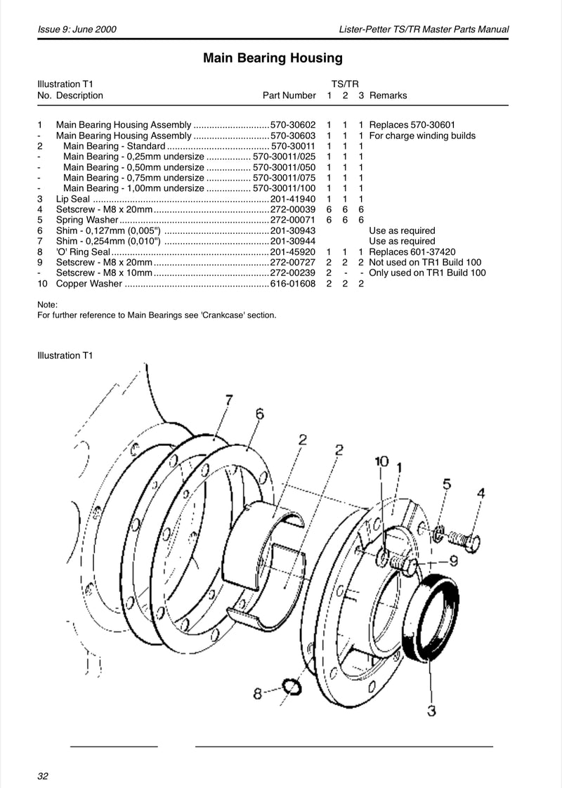 201-41940 Oil Seal part number 201-41940, Used in the TX, TS/TR series engine.