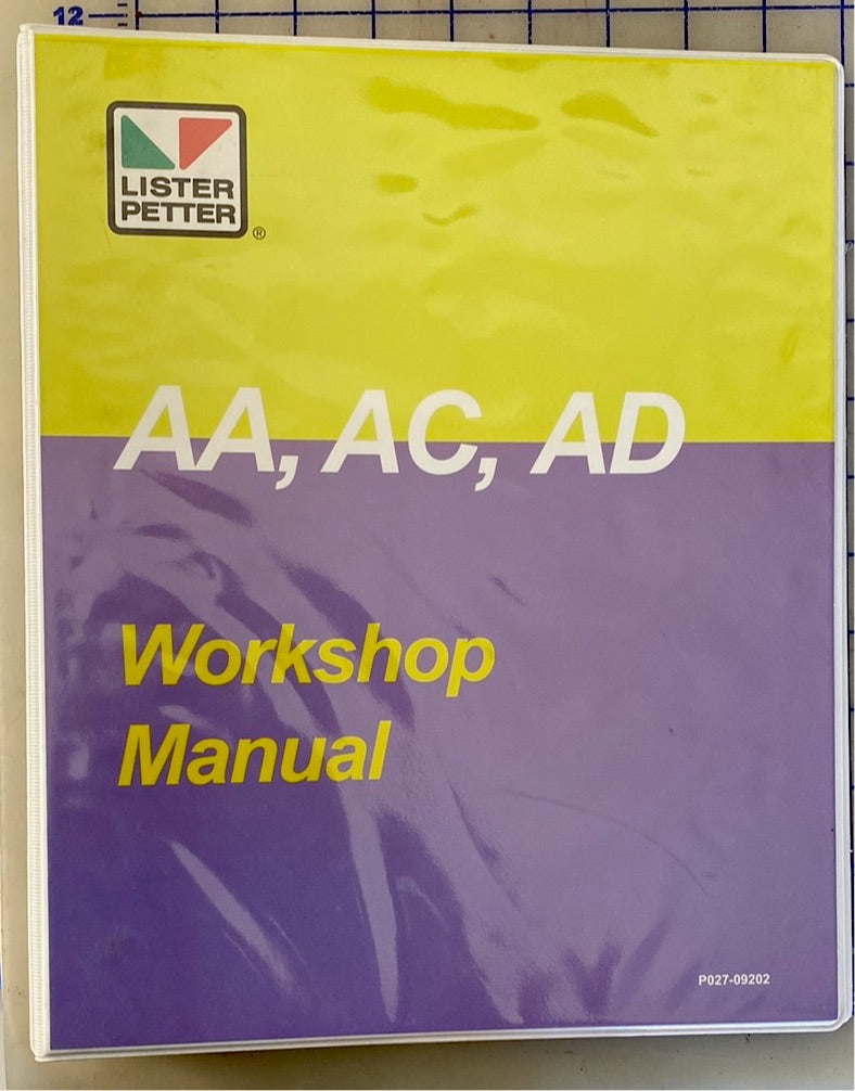 027-09202 AA, AC, AD Workshop/Service manual, Lister Petter