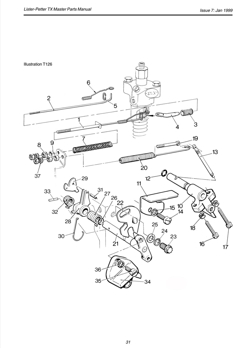 201-31362 Speeder spring, used on the TX series line of engines builds 01, 02, 03, 04, 05, 06, 07, 08, 12, 13, 16, 17, 20, 21 and 52.