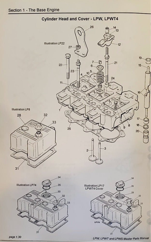 750-11280 Rocker lever kit used on Lister Petter LPW/G/S/T engines