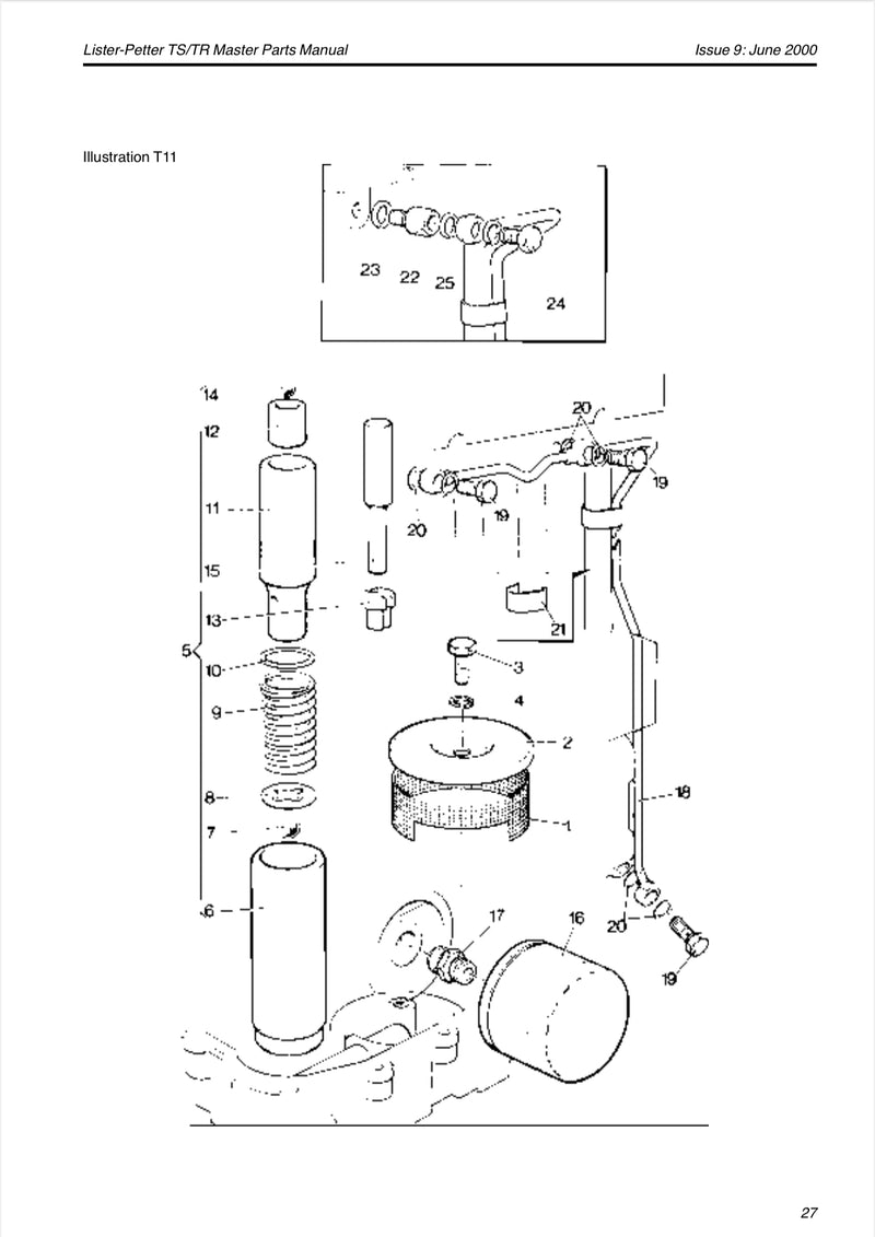 Lister Petter Oil Pump assembly part number 570-30680, This pump is used in the TS/TR 2 and 3 cylinder engines also used in the TX2 engine.