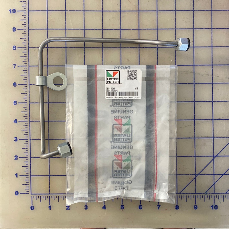 751-10244 Injector pipe assembly, used on the Lister Petter LPW and LPWT series engine.