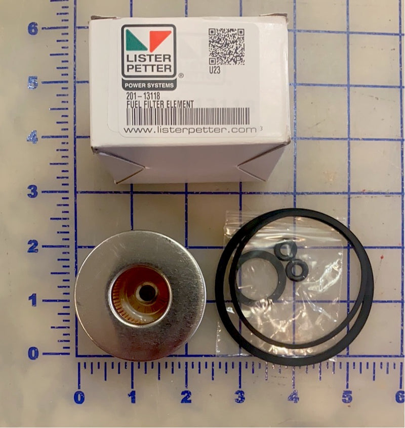 201-13118 Fuel filter element, Lister Petter fuel filter, used on an AC1 engine