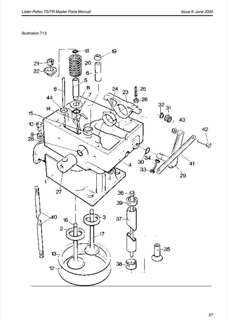 201-30461 Decompression lever, Used on the TR and TS series Lister Petter engines.