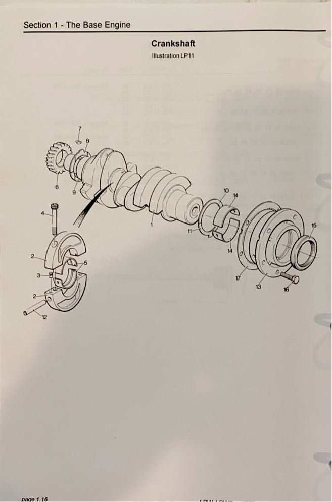 750-11250 Bearing center, fits Lister Petter LPW, LPA, LPWG,  LPWS and LPWT engines