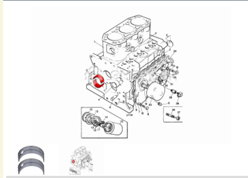 750-11240/025 Bearing, Gear end Main bearing. This bearing is used on the LPA/W/T and LPWS engines
