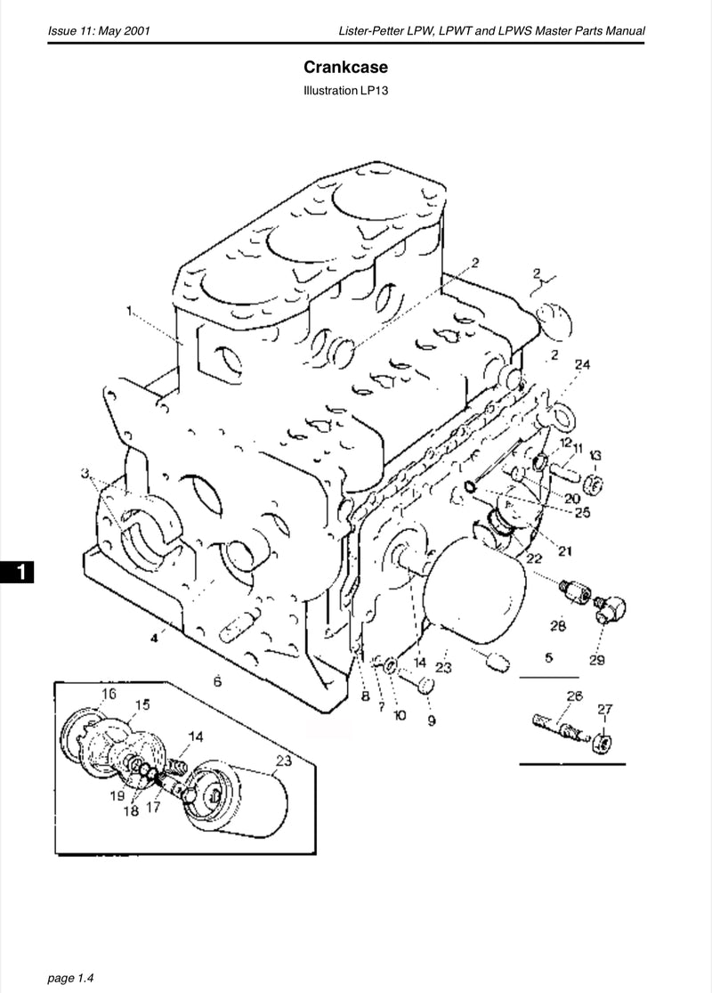 752-10802 Crankcase door joint/gasket used on the LPA, LPW2 and LPWS2 Lister Petter engines