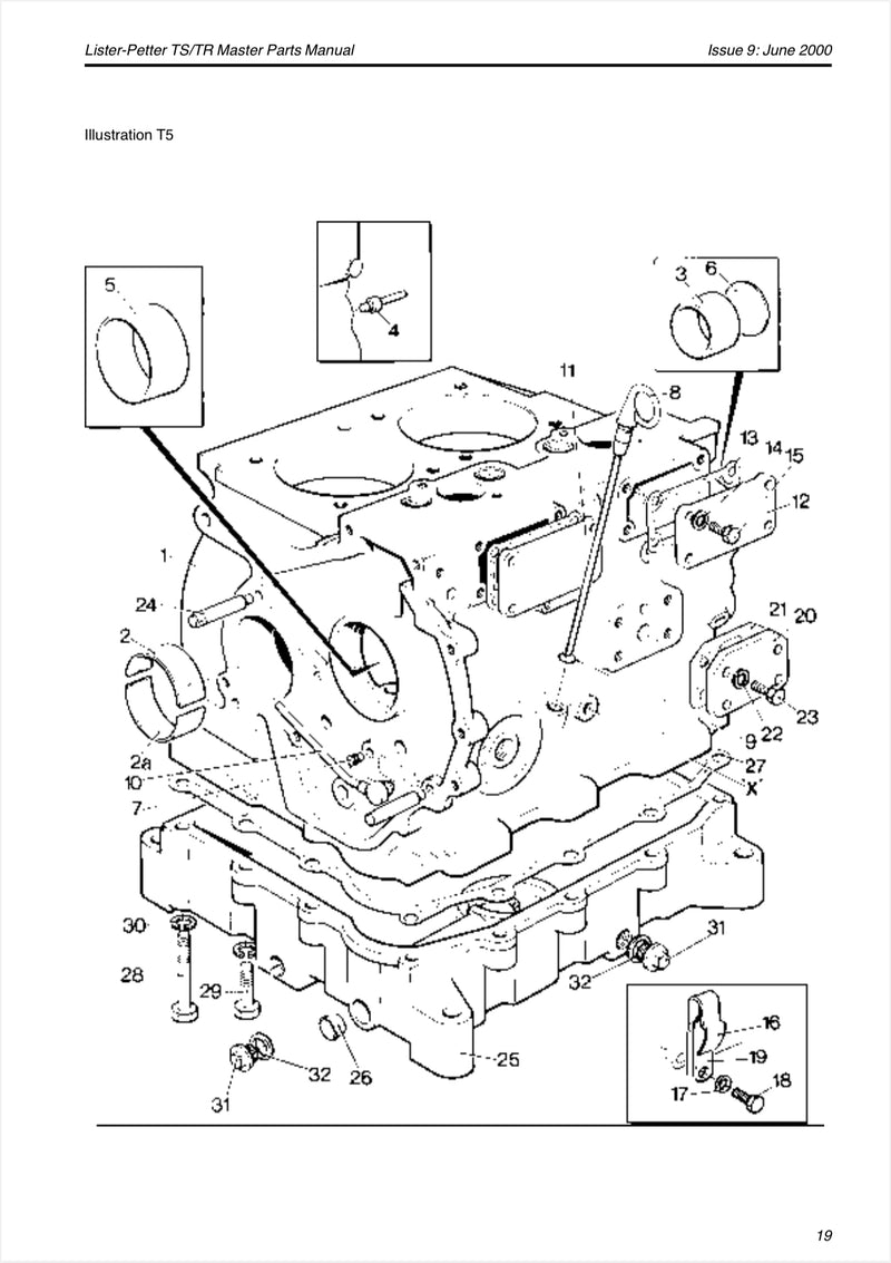Lister Petter Door Joint part number 201-30612, used on the Lister Petter TS/TR series engines.